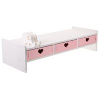 Wide Monitor Stand Desktop Laptop White Pink Riser Office Computer PVC Wood Plastic Practical Tool DrawerComputerMonitorStand