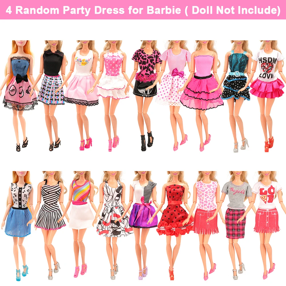 BARWA 18 Pcs 30cm Doll Clothes and Accessories-2 Princess Dresses+2 Fashion Dresses+2 Top and pants+Swimsuits+10 Shoes