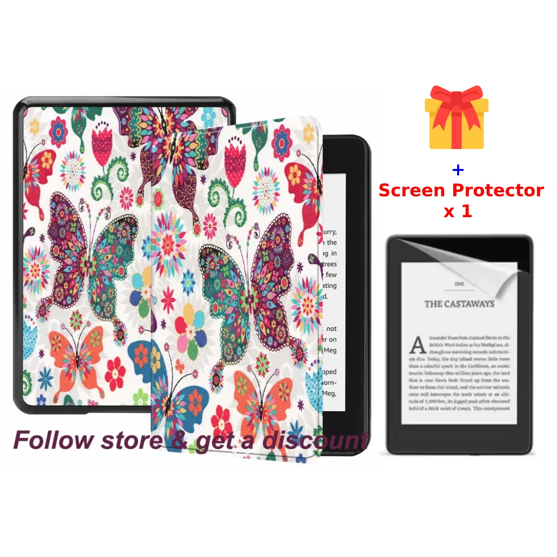 For Kindle Voyage Case 2014 NM460GZ PU Leather Cover Book Case