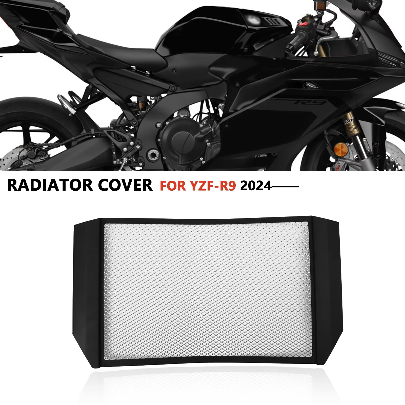 

For Motorcycle Radiator Guard Oil Cooler Protector Grille Protective Grill Cover YZFR9 YZF R9 2025 YZF-R9 2024