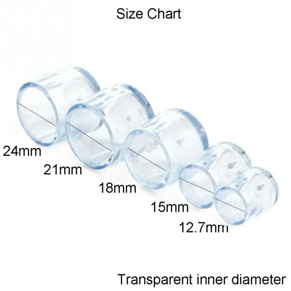 8PCS Clear Rubber Table Chair Leg Silicone Cap Pad Furniture Table Feet Cover Anti-noise Floor Protector Caps End Cap