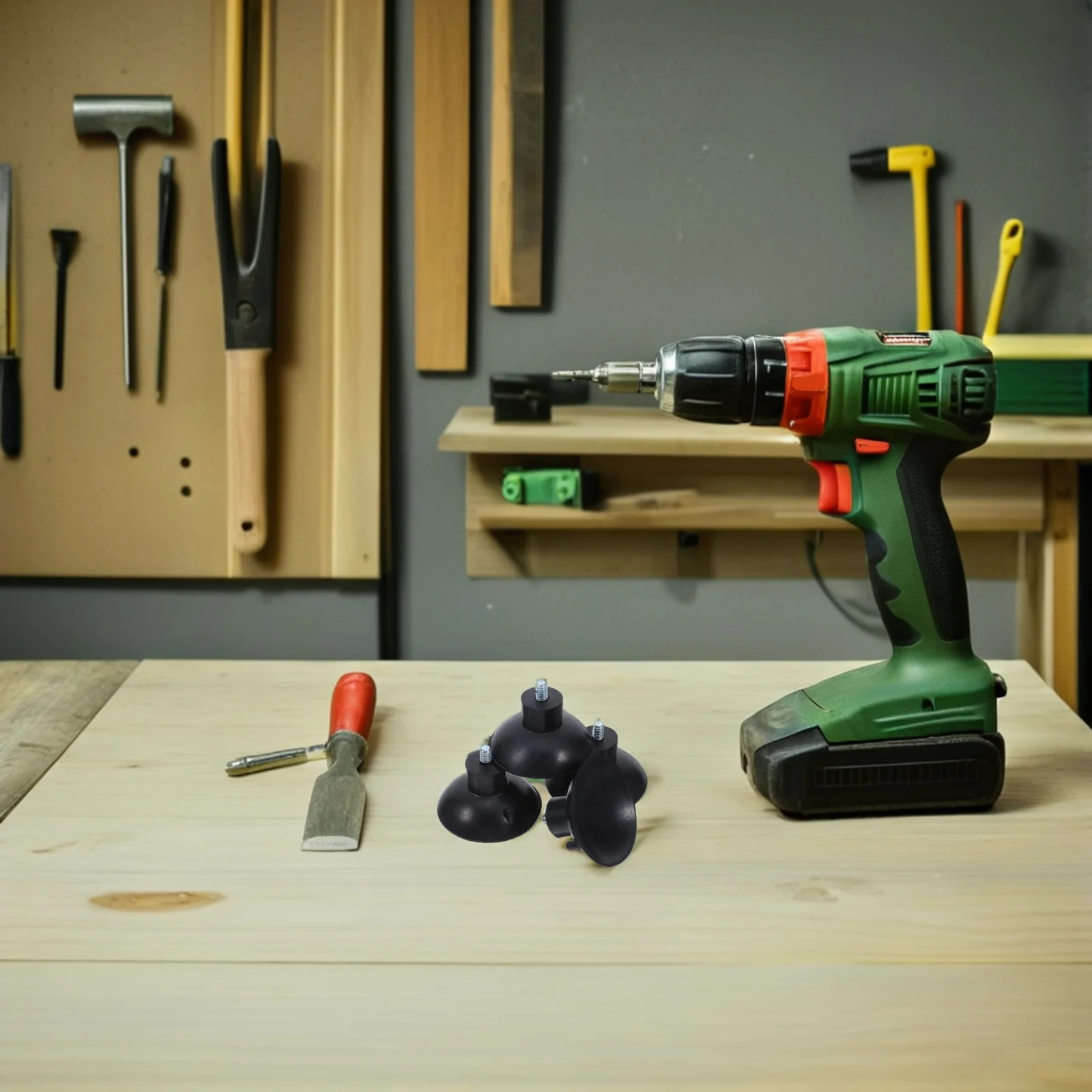 

4Pcs Durable Rubber Foot Pads Antislip Vibration Reducers for Tables Chairs Cabinets Leveling Levelling Feet