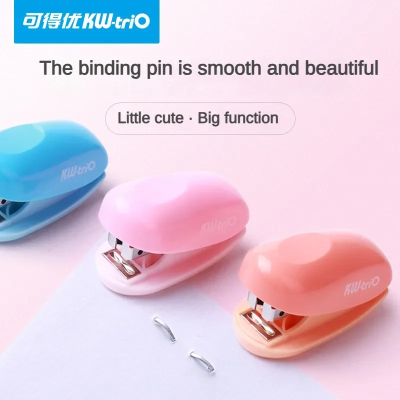 KW-TRIO Mini Stapler Desk Binding Binder Book Durable Paper Stapling Colors School Supplies Stationery Office Accessories