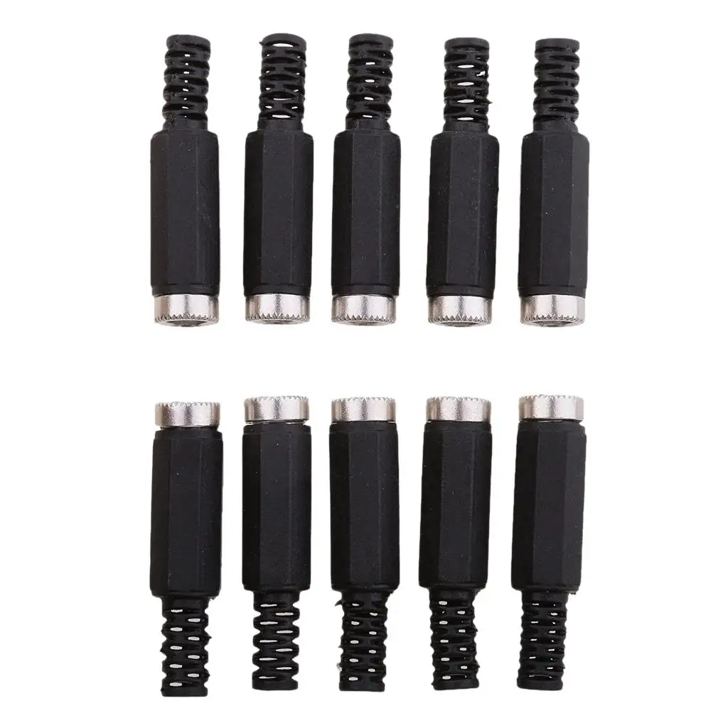 

DC Power Adapter Female Connector Plastic Panel Mount Solder Terminal Replacement for DIY Projects