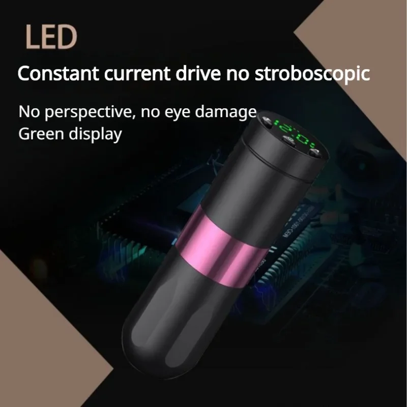 

LED Fashion Digital Display Wireless Power Source Machine 1500mAH Rotating Battery Tattoo Wireless Ink Cartridge Tattoo Supplies