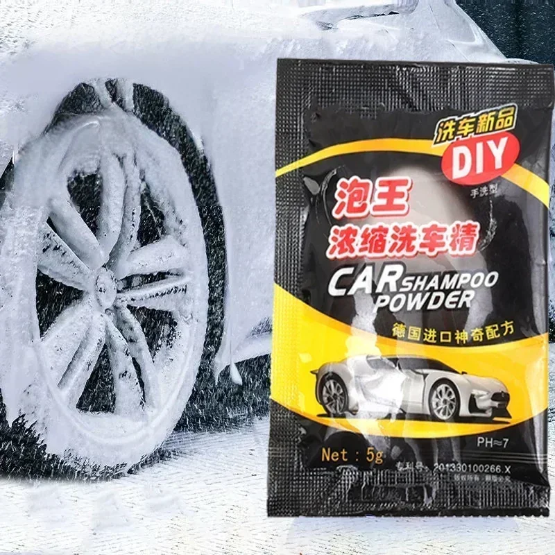 1-50PCS Car Wash Powder Car Cleaning Shampoo Cars Paint Care Coating Cleaning Cars Soap Powder Foam Windshield Wash Accessories