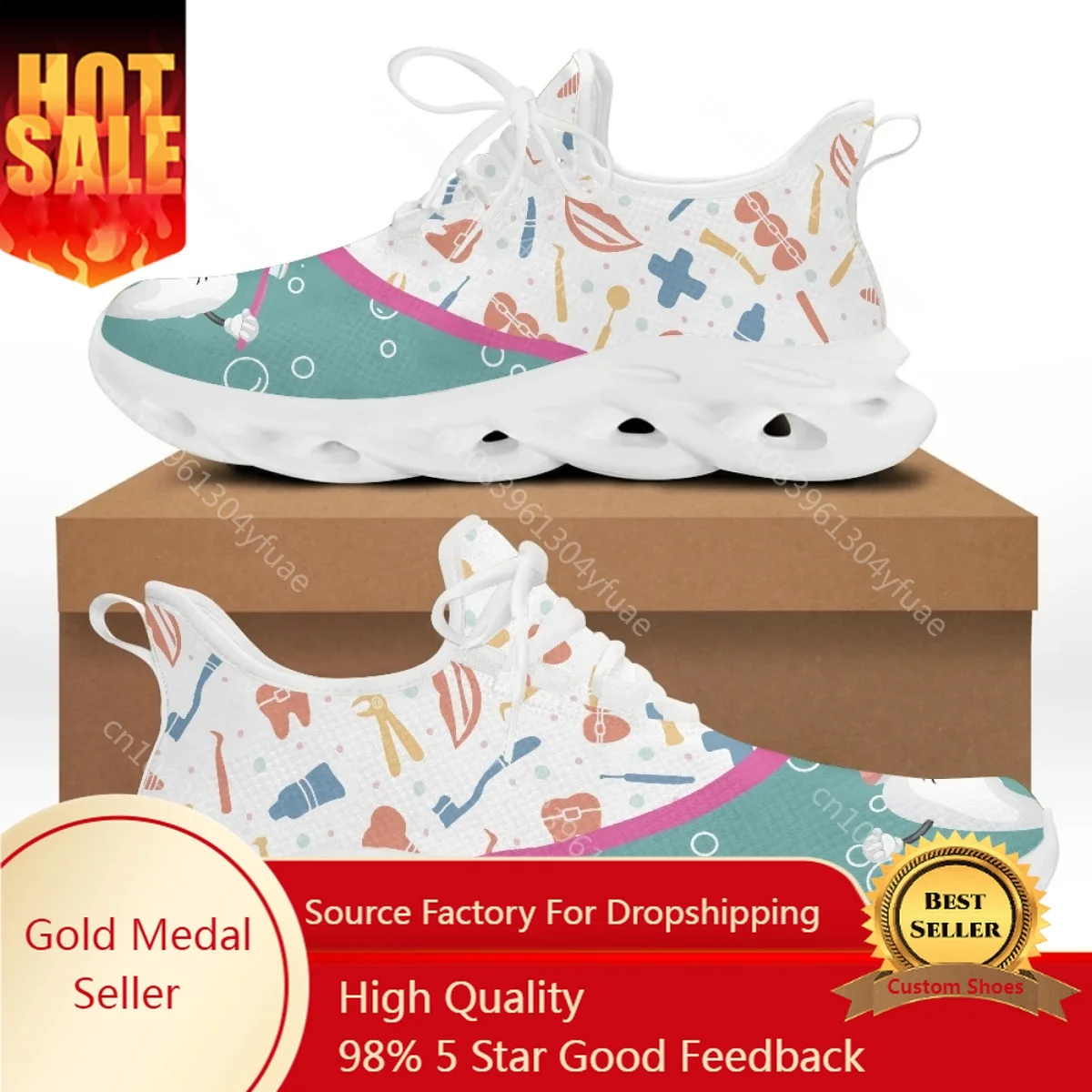 

Yikeluo Casual Dentist Shoes Woman Catoon Funny Dental Fairy Girl Air Mesh Ladies Sneakers Female Footwear Zapatillas Mujer