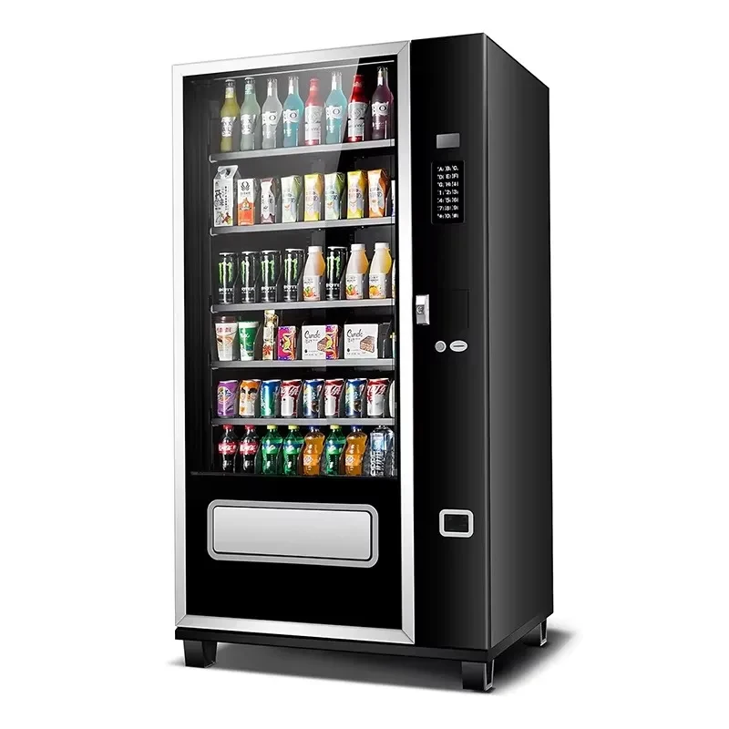 

ized Commercial Automatic Food Snacks Cold Drinks Coin and Bill Vending hin