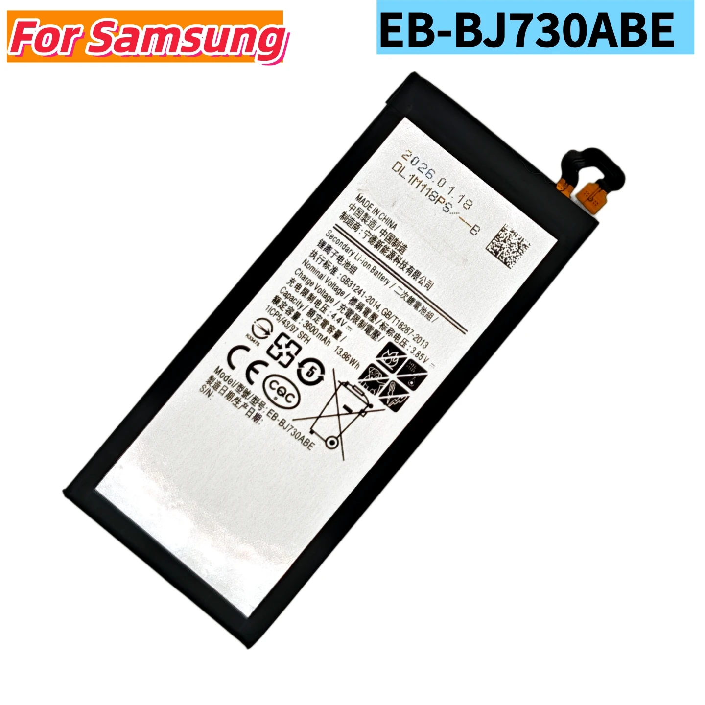 EB-BJ730ABE 3600mAh Replacement Battery For Samsung Galaxy J7 Pro 2017 SM-J730 J730F J730G J730DS Mobile Phone Batteries view 5