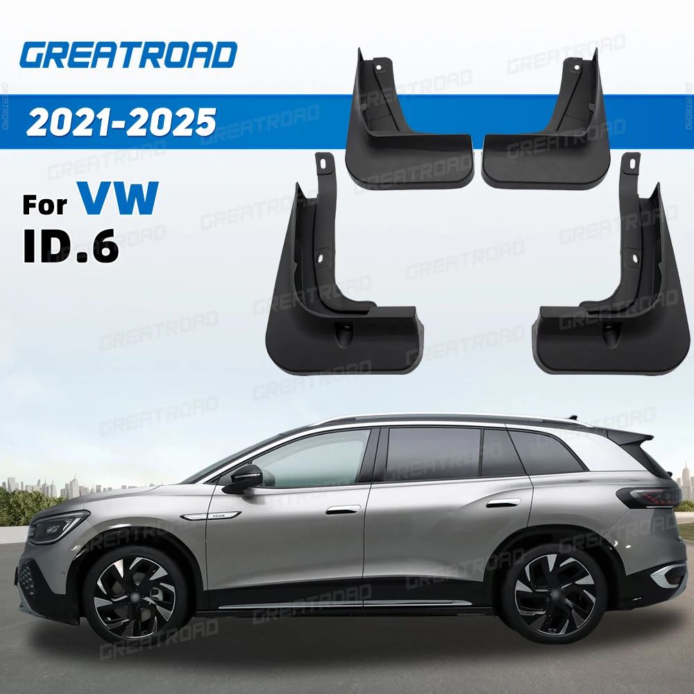 For Volkswagen VW ID.6 2021 2022 2023 2024 2025 Fender Mudflaps Splash Guards Mudguards Mud Flaps car Accessories