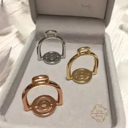 Bufandas con hebilla de anillo para mujer, chales de Metal, botón hueco, soporte de diseñador, accesorios de estilo elegante, regalo