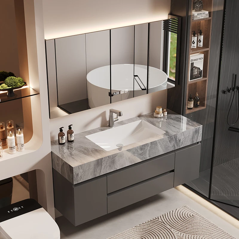 

Light Washbasin Bathroom Cabinets Vintage Mirror Storage Vanity Bathroom Cabinets Shower Grey Articulos Para El Hogar Furniture