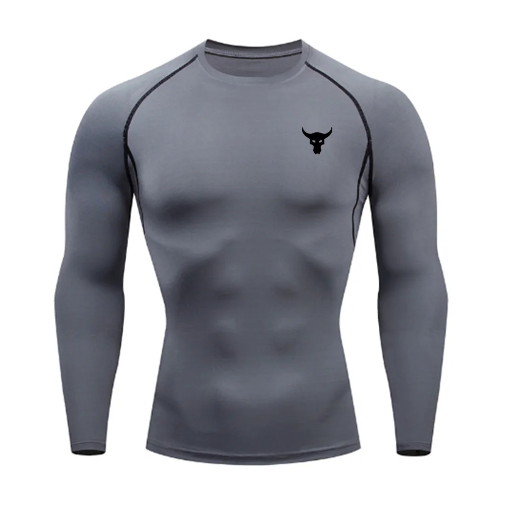 Men\'s and women\'s quick drying sportswear T-shirts long sleeved tight fitting clothes comfortable and breathable running clothes
