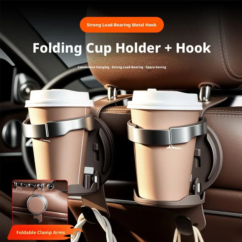Ausziehbare Auto-Kopfstützen-Haken, Multifunktionale Auto-Rücksitz-Aufhänger für Taschen, Handtaschen, Regenschirme, Aufbewahrung und Getränkehalter – Detail 12
