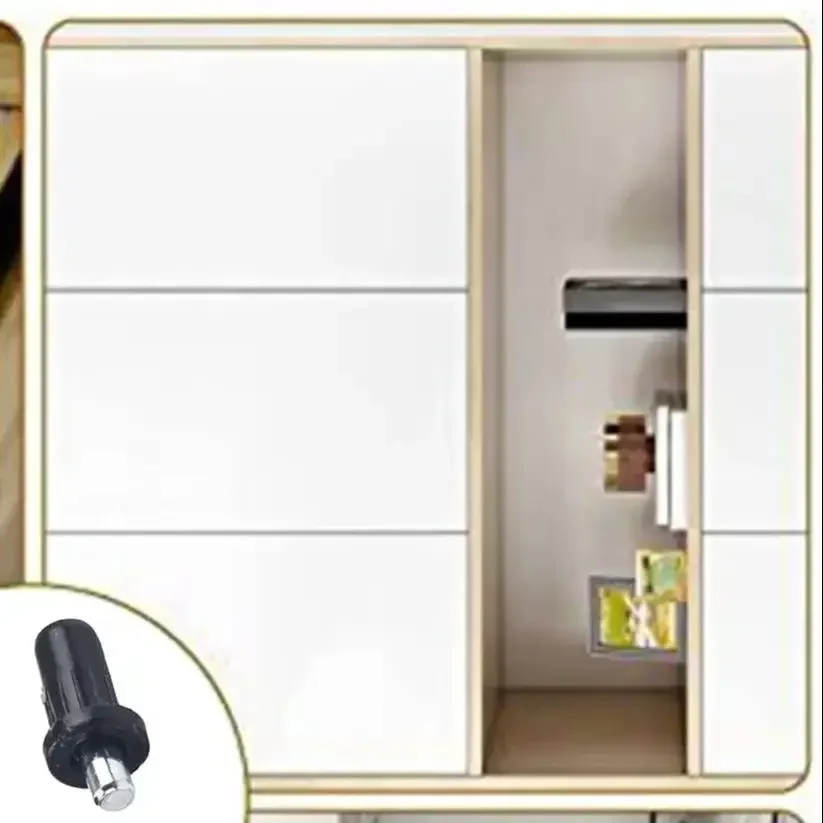 Home Improvement Furniture Repair Black Silver Cabinet Door Repair Pins Furniture Connector Lightweight Long-lasting
