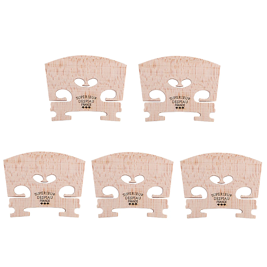 

5PCS 4/4 3/4 Size Violin Bridges Fiddle Maple Wood Acoustic Violin Electric Fiddle Strings Bridge Fiddle Parts Accesssories SET