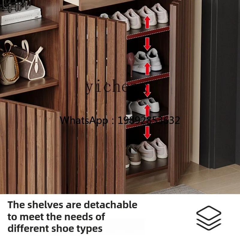 

GZ Household large-capacity with shoe change stool, porch cabinet, light luxury grille, breathable custom shoe rack