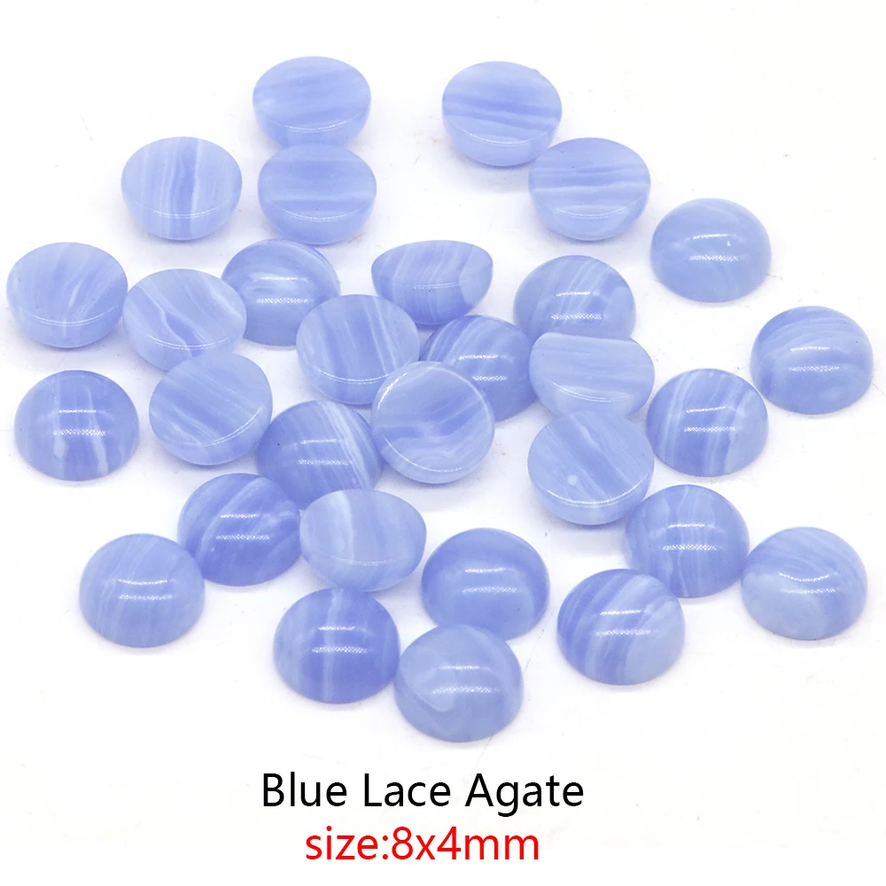 Synthesis Round Blue Lace Agate Crystal Tumbled Bulk Gem Healing Mineral  for Making Jewelry Diy Handmade Bracelets Accessories