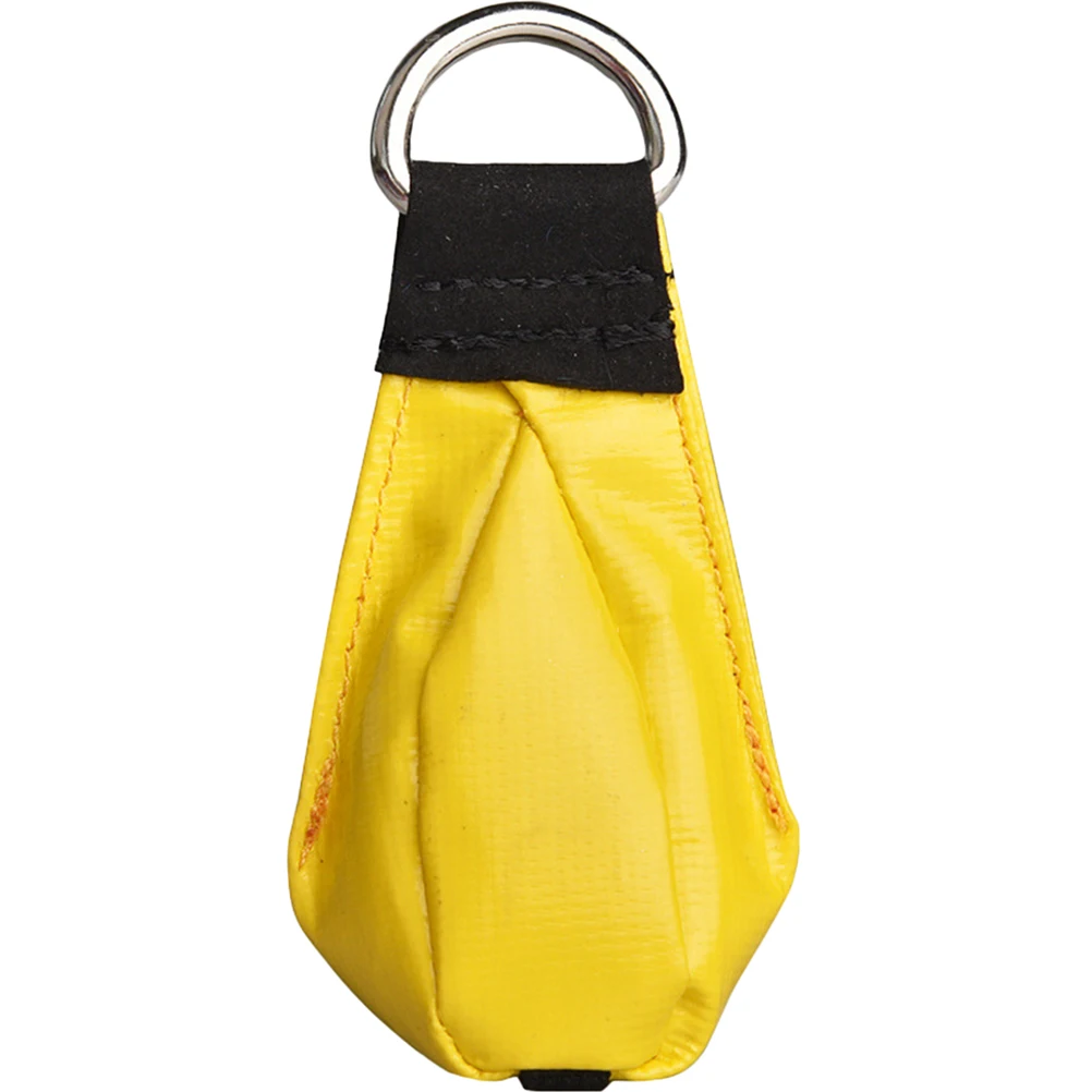 Climbing Throw Bag 210g Yellow Portable Wear-resistant Throwing Rope Bag for Rock Climbing Adventure Mountain Exploring Gear