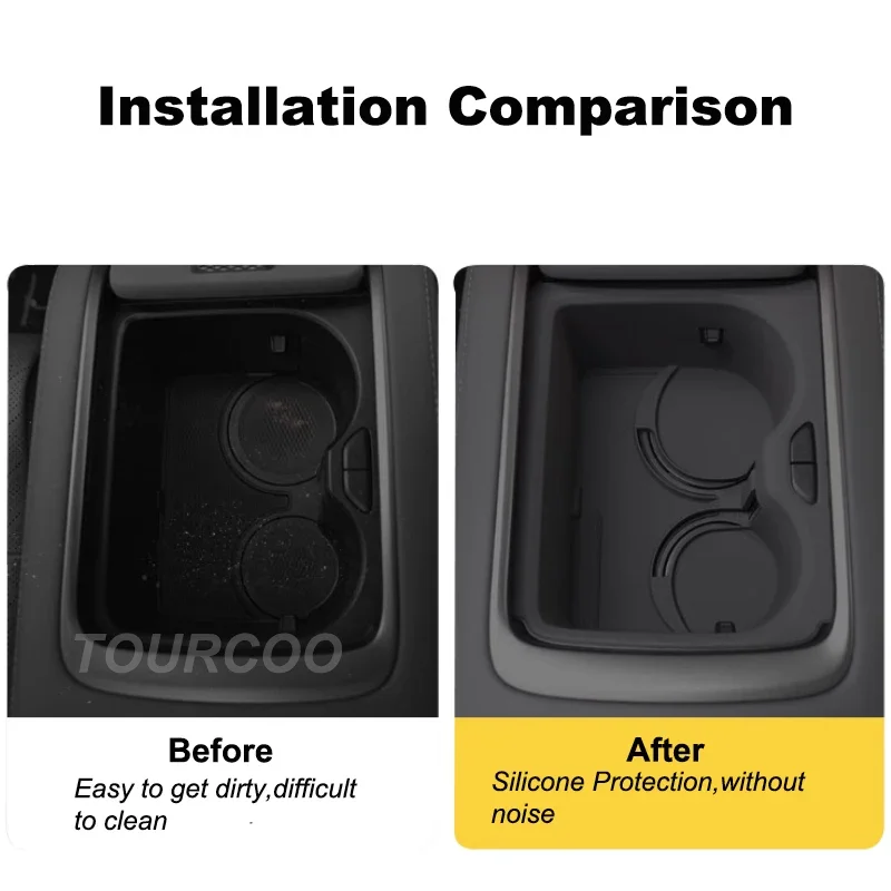 For ZEEKR 7X Center Console Anti-slip Silicone Water Cup Mat Cup Holder Storage Box Interior Modified Accessories