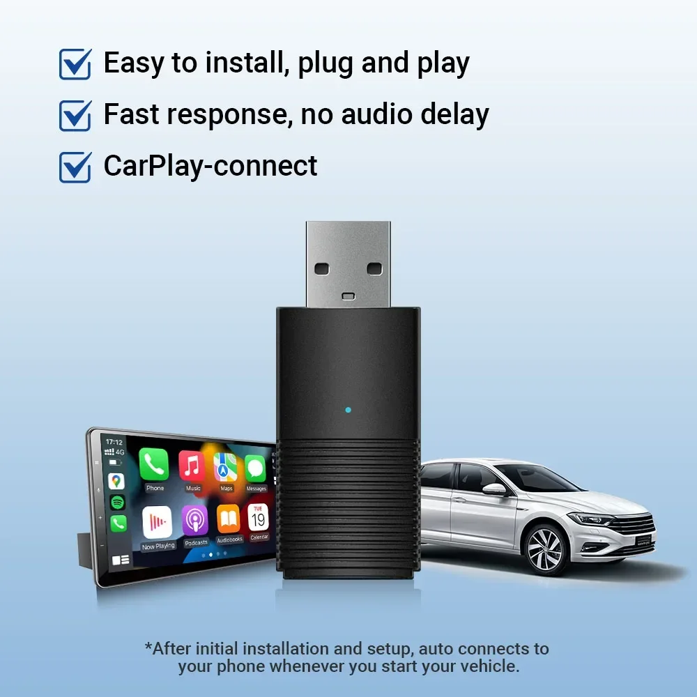 CARPLAY Box Wired CarPlay To Wireless for Apple Phones  Adapter Car Accessories Bluetooth WiFi Faster Connect