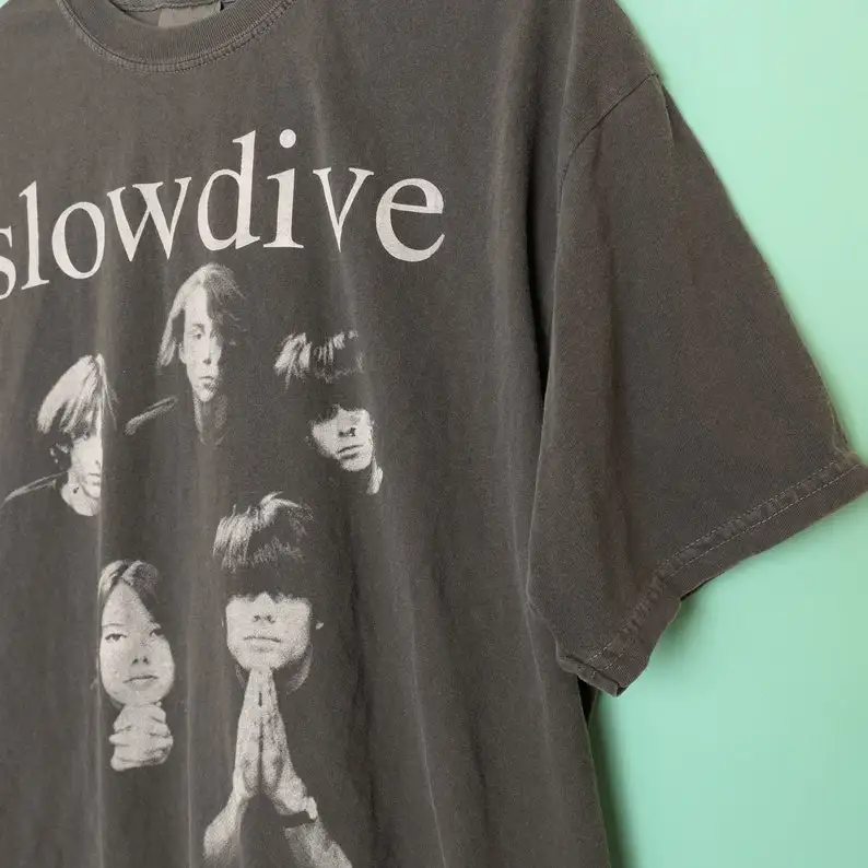 Slowdive Shoegaze Band Tee Ultra Faded Tour Ambient Noise Post Punk Alternative Grunge Band Shirt Souvlaki Album Cover Single Sh