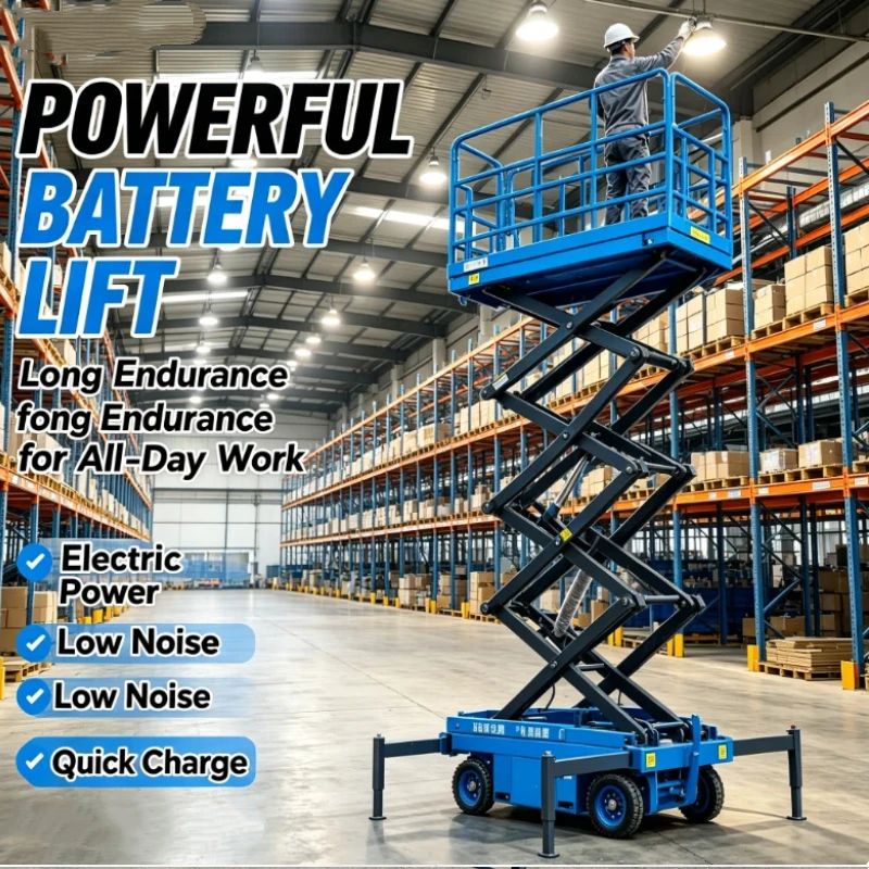 Factory CE Certified Self-propelled Scissor Lift Electric Aerial Working Platform, Customized Working Height Lifting Machinery