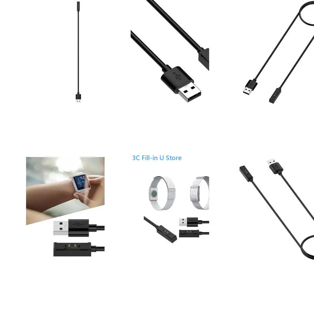 G8TA USB 2 Pin Charging Cable Chargers Adapters For COROS Heart Rate Monitors