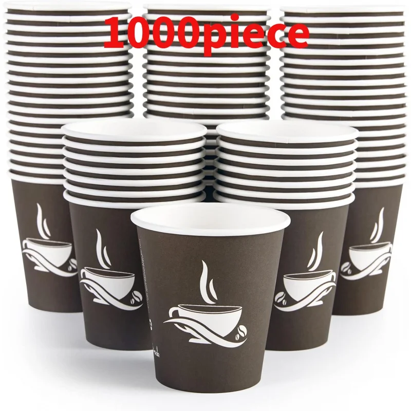 10 00piece.Custom.Custom Logo Disposable Paper Cups Coffee Drinking Cups Paper Hot Cups Party Picnic Travel and Events