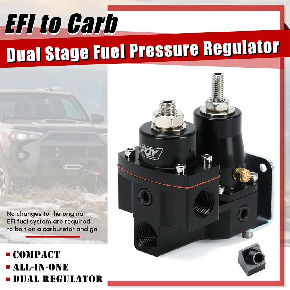 WENXI - EFI to Carb Dual Stage Adjustable Fuel Pressure Regulator Kit 13220 1/8