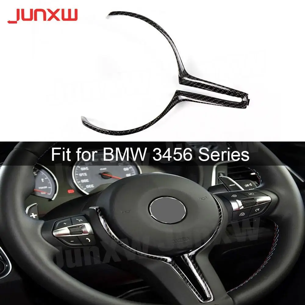 Carbon Fiber Car Inner Steering Wheels Trim Cover for BMW 3 Series F80 M3 4 Series F82 F83 M4 5 Series F10 M5 6 Series F06