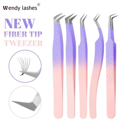 Wendy Eyelashes Tweezers 1Pc Stainless Steel Tweezers For Eyelashes Extension Make Up Tool Lashes Anti-static Tweezers