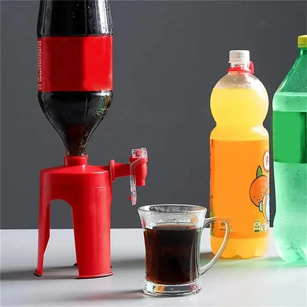 Automatic Drink Dispenser Creative Soda Drink Dispense Gadget Party Coke Drinking Upside Down Dispenser for Bar Kitchen Tool