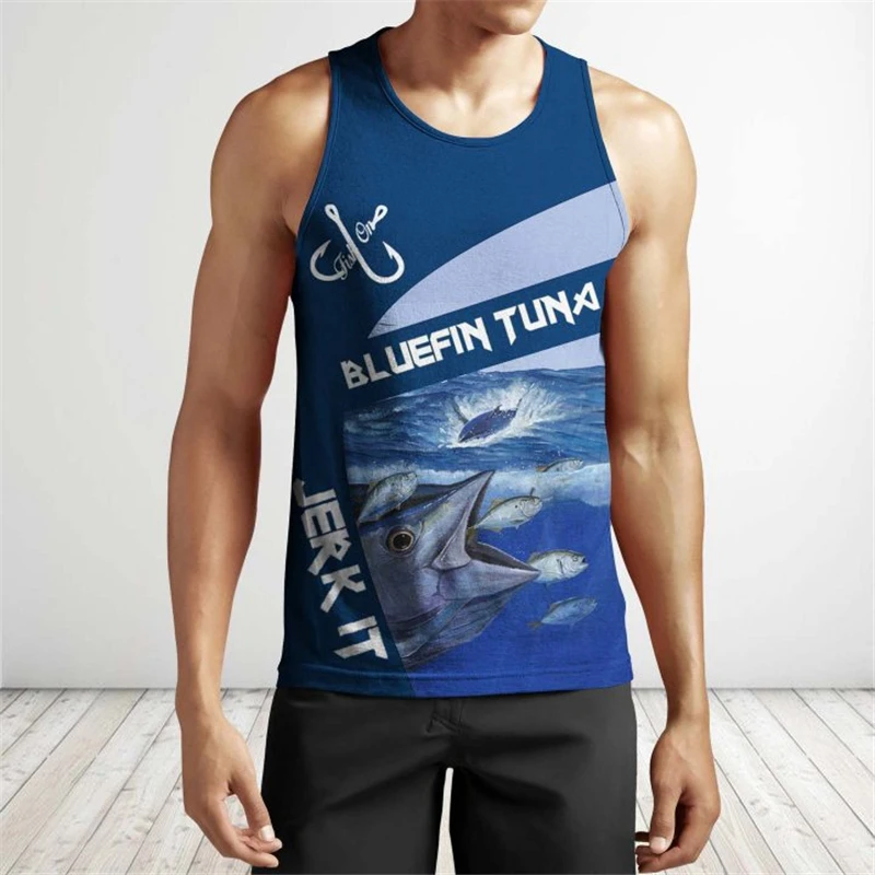 

Fishing beautiful pattern 3D Printed men shirt vest Harajuku Fashion Sleeveless T-shirt summer streetwear Unisex tank tops