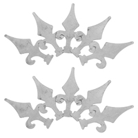10Pcs Galvanized Iron Fence Finials Decorative Fence Toppers Metal Fence Heads Elegant Privacy Fence Accessories For Farm Gate