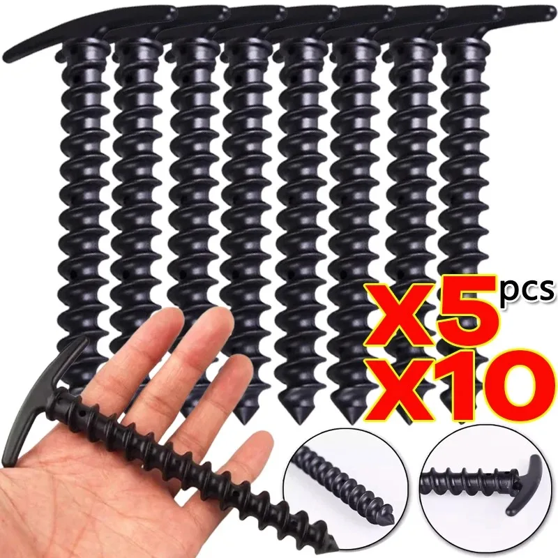 5-10PC Tent Pegs Ground Nails Hiking Tent Stakes Pin Windproof Tent Accessories Screw Anchor Stakes Ground Nail Outdoor 2026