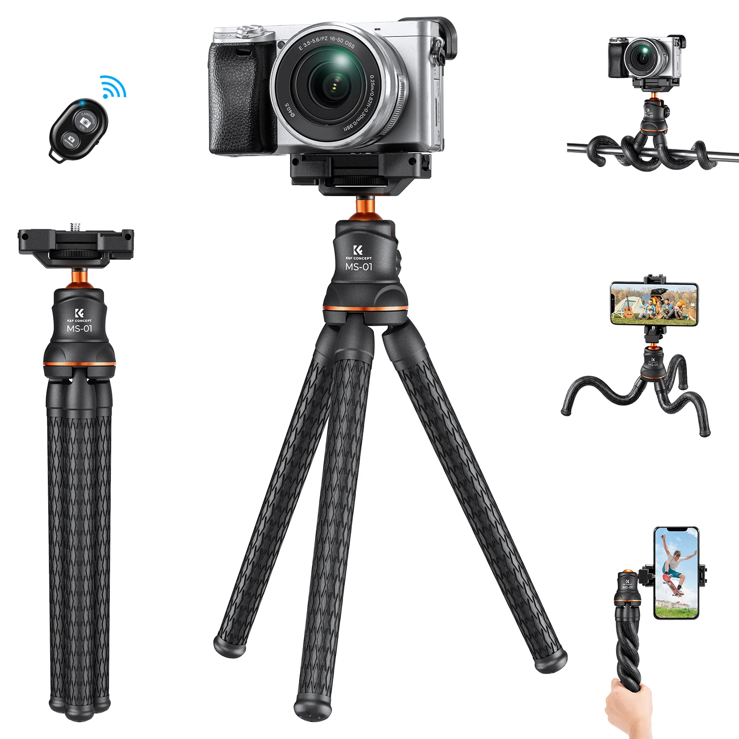 K&F Concept Flexible Camera Tripod 1/4