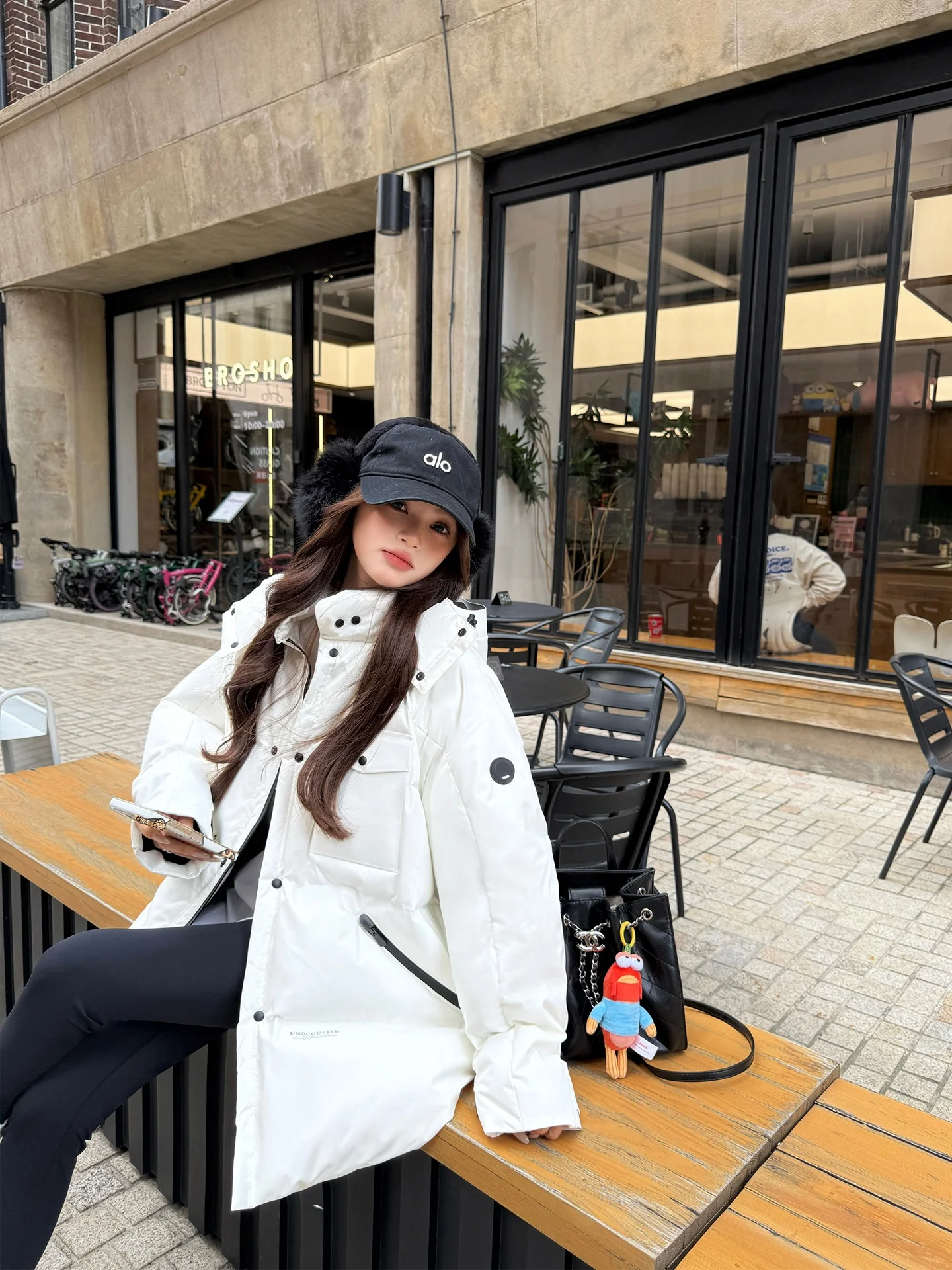 

Polar n Women's Mid-Length down Jaet 90% Goose down Outdoor Winter Coat Warmth Fce Lined Zipper Closure Hooded