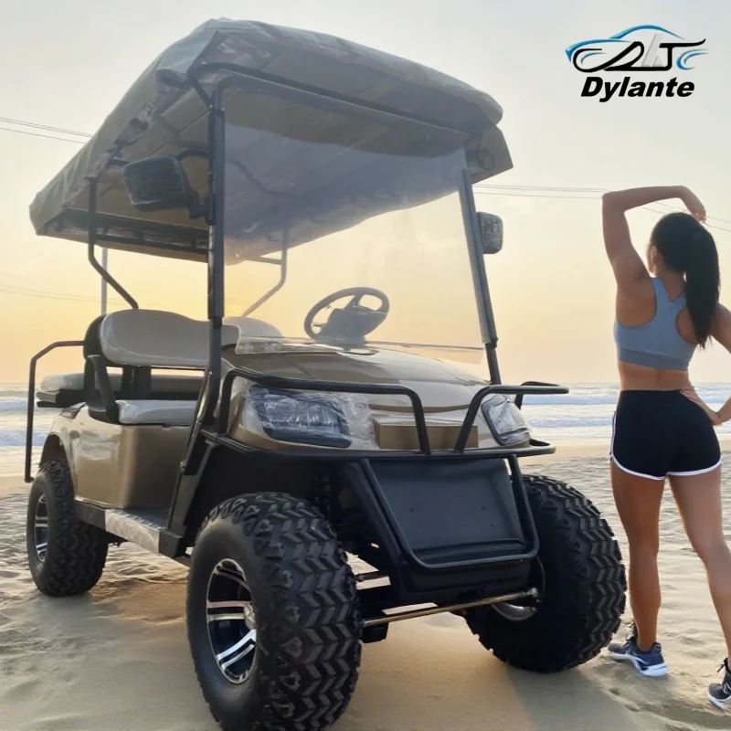 Affordable Price, 5kW/7kW AC Motor Lithium Battery Electric Golf Cart With Forward/Reverse Taillights And EmerGency flashers