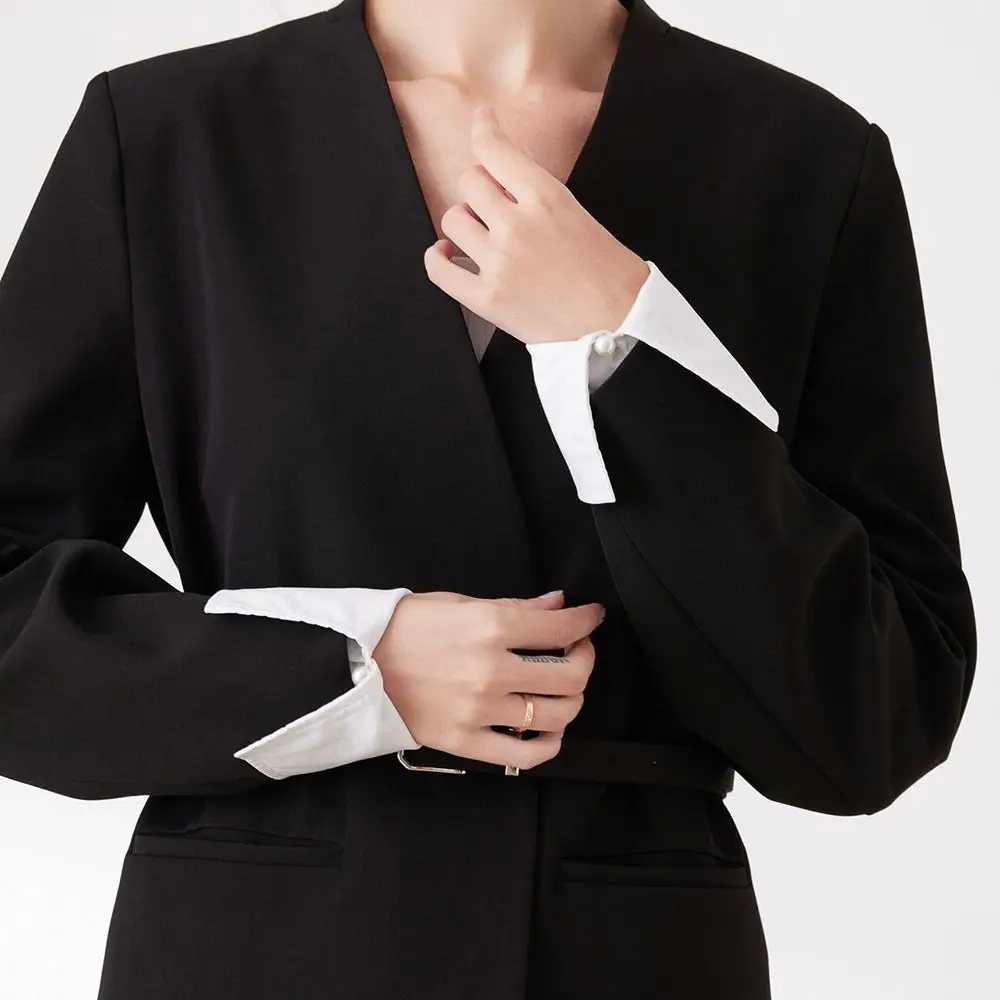 

Elegant Detachable Fake Hand Sleeves Comfortable Pearls Buttons False Wrist Cuffs Soft Decorative Women Cuff Extension Ornament