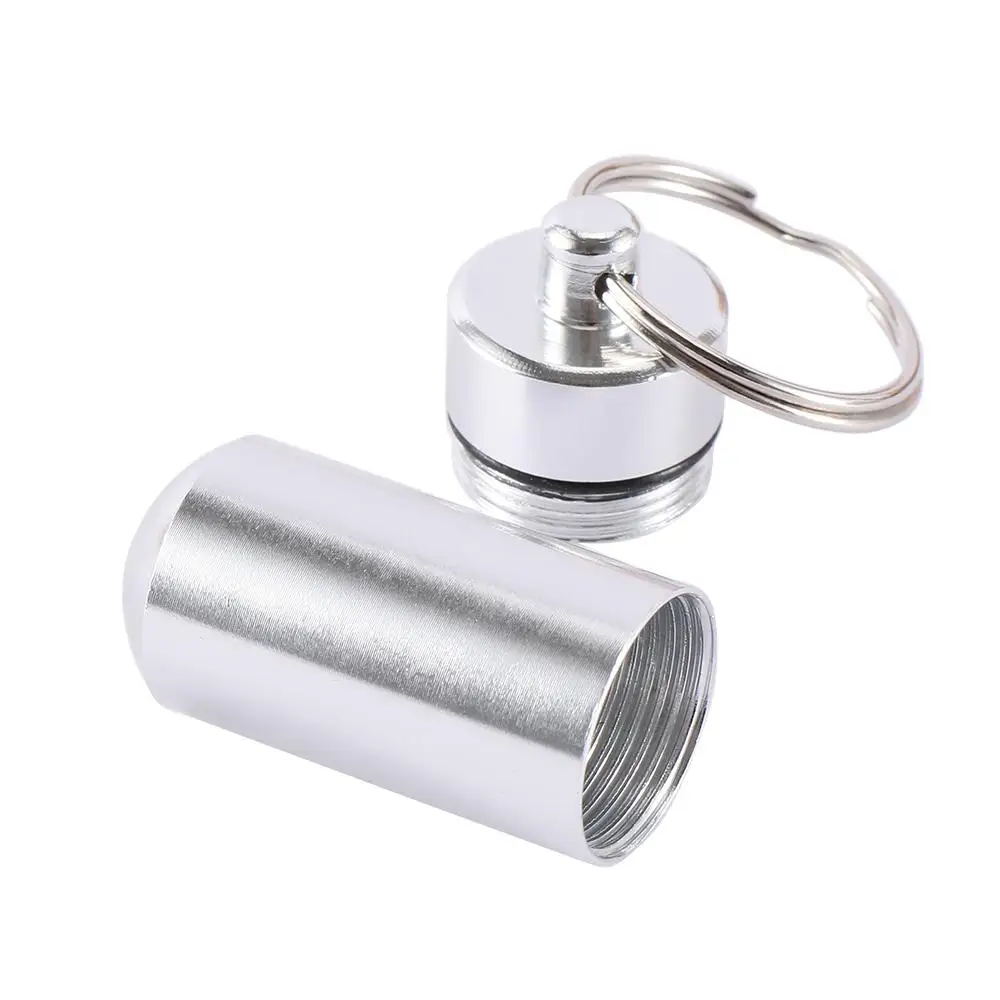 New Small Hot Sale Bottle Money Container Drug Safe Waterproof Pill Box Keychain Case Holder