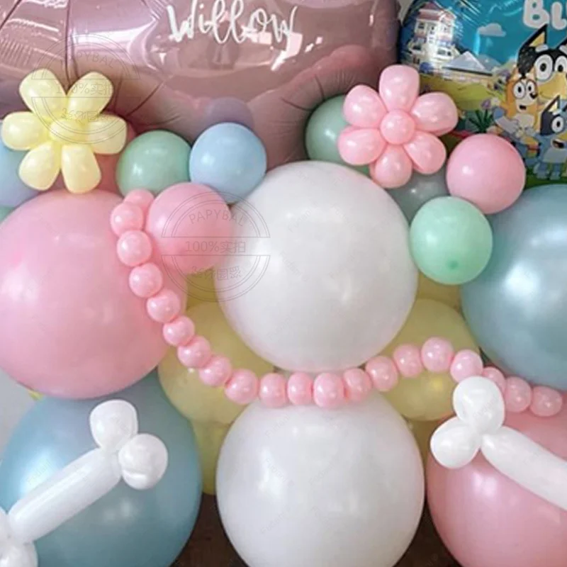 74pcs Cartoon Animation Bluey Aluminum Film Balloon 32inch Pink Number Balloons cartoon theme Birthday Party Decora Baby Shower