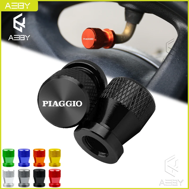 

2PCS Motorcycle Aluminum Alloy Tire Wheel Parts Valve Stem Caps Cover For Piaggio Beverly 300 MP3 500 Medley Liberty Zip 50 150