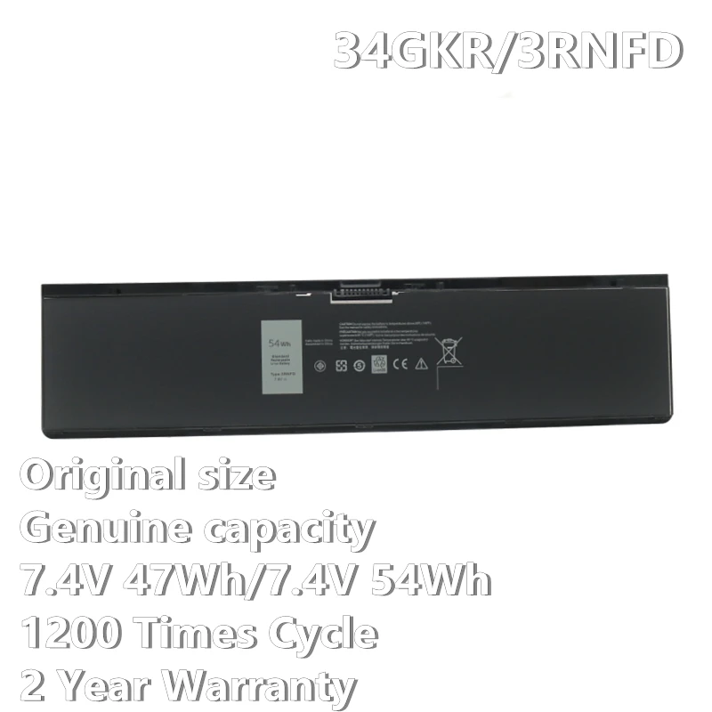 New 34GKR 47Wh 3RNFD 54Wh Laptop Battery For DELL Latitude 7000 E7440 E7450 451-BBFS 451-BBFT 451-BBFV 451-BBFY