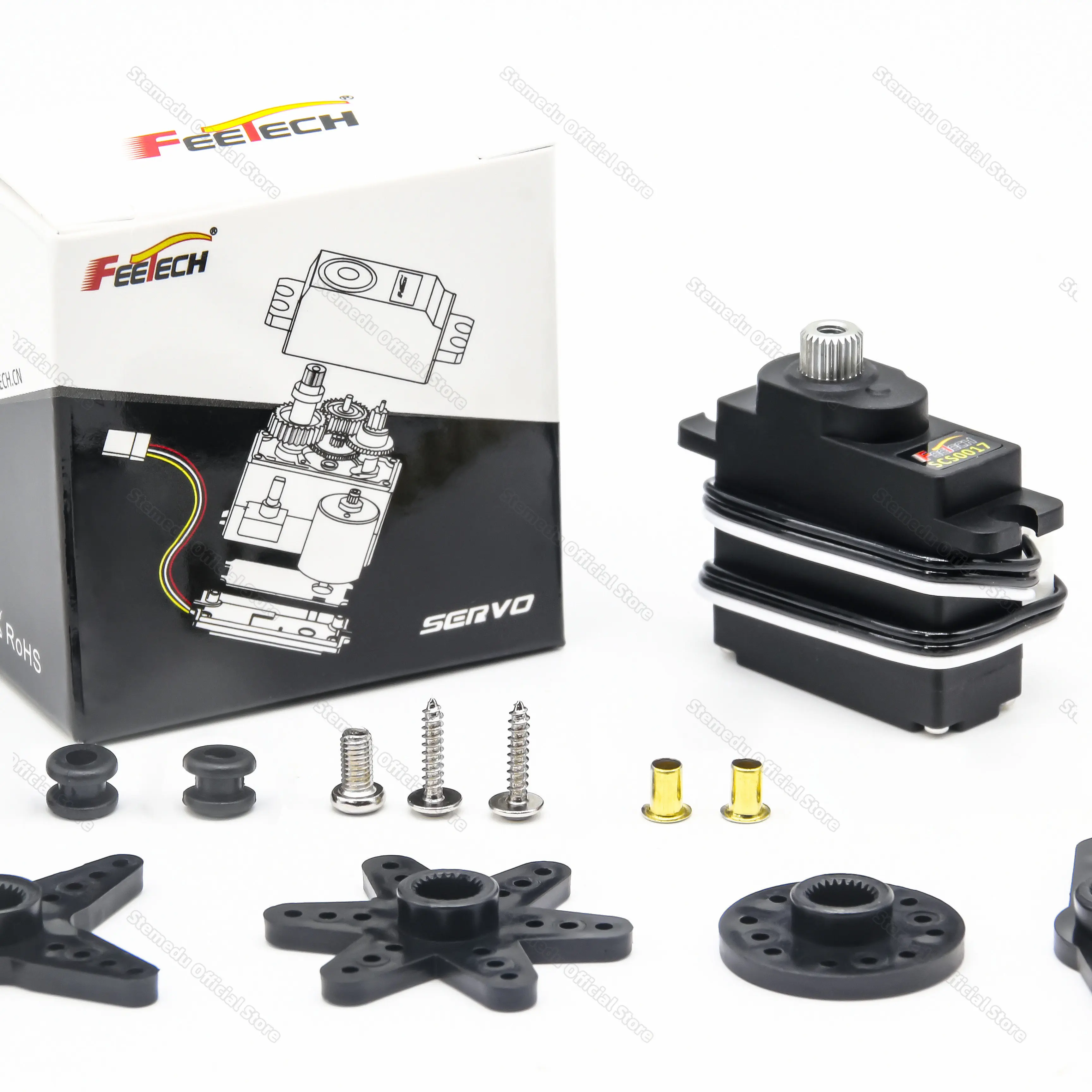 Feetech SC-0017-C001 6V 5.5kg.cm Serial Control BUS Servo TTL Control 17g Small Size Metal Gear 210 Degree Robotic Servo