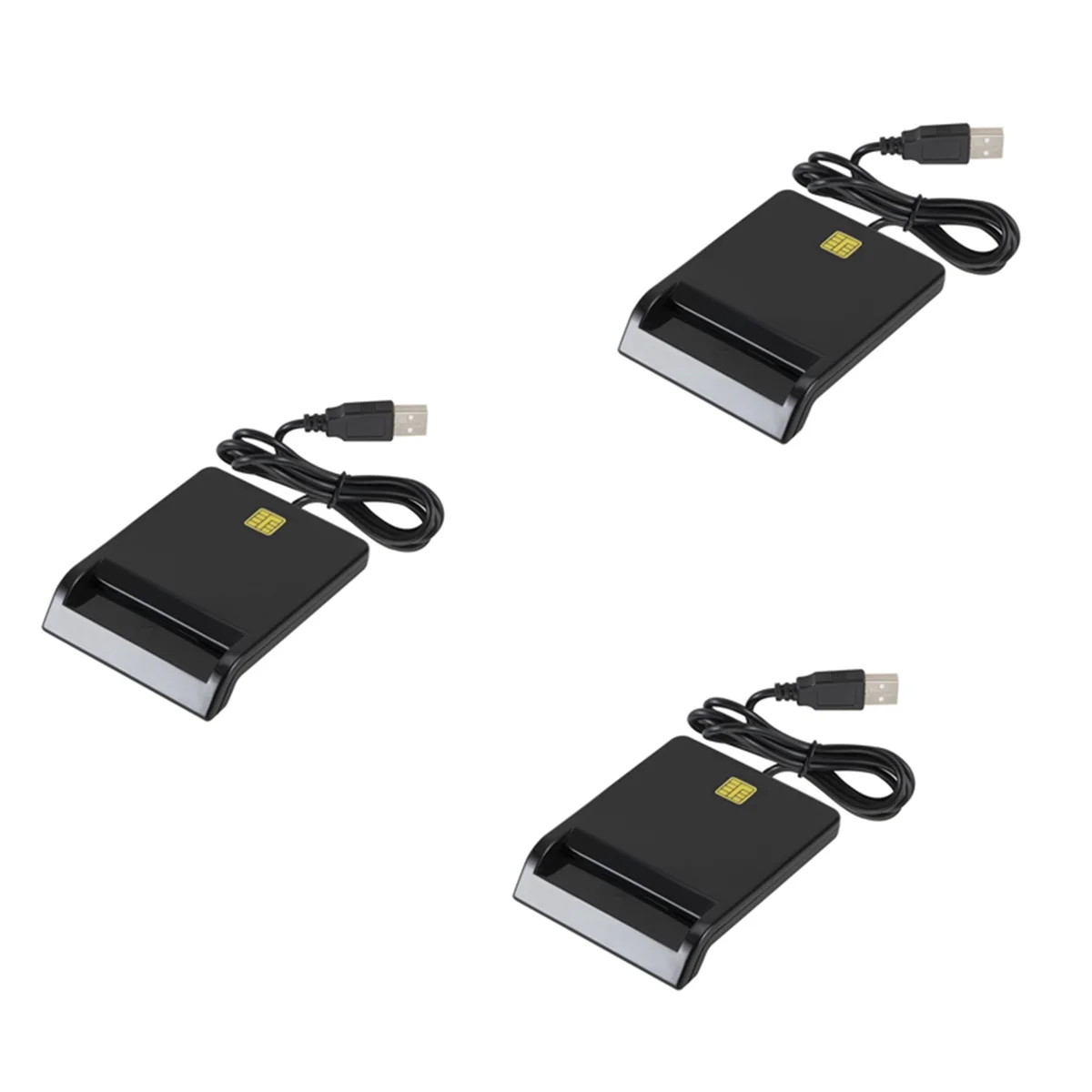 3X Portable Smart Card Reader for Bank Card Card ID DNIE ATM IC SIM Card Reader for Android Phones and Tablet