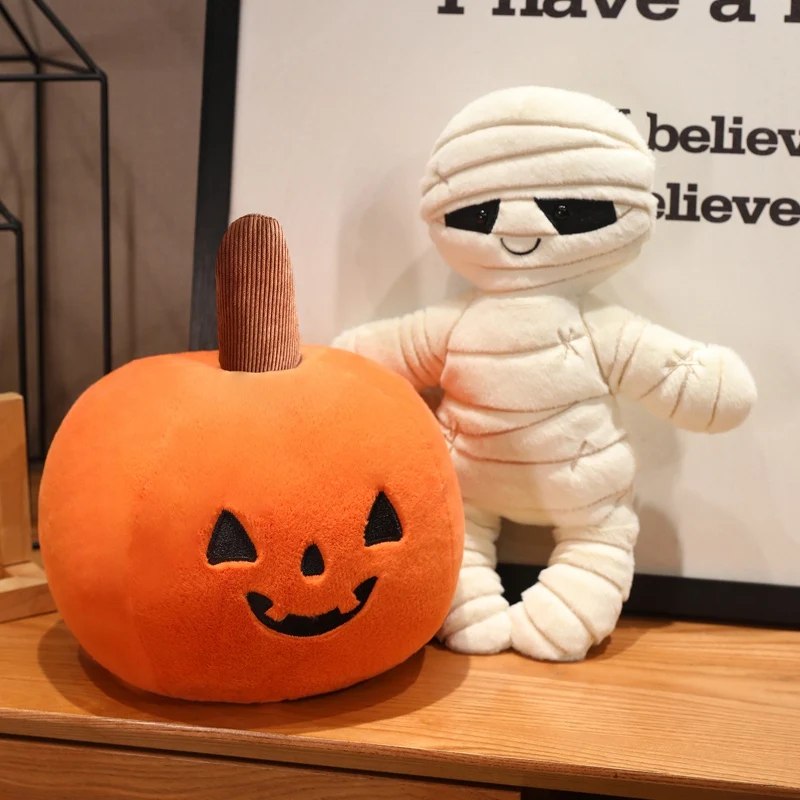 Haute qualité dessin animé nouveau Halloween citrouille en peluche poupée oreiller momie citrouille en peluche jouet vacances décoration cadeau pour garçons et filles