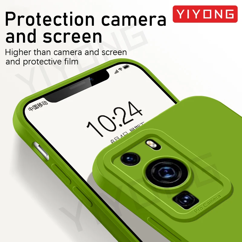 P60 Pro Case YIYONG Original Liquid Silicone Soft Cover For Huawei P60 P50 P30 P40 Pro Plus P40Pro P50Pro P60Pro Phone Cases