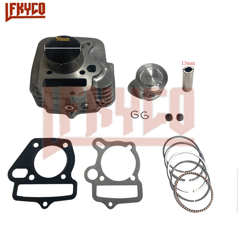 Motorcycle Accessories 56mm Engine Parts Cylinder Piston Kit 100CC Motor for Honda WAVE100 WAVE 100 SUPRA100 INNOVA100 Motoblock