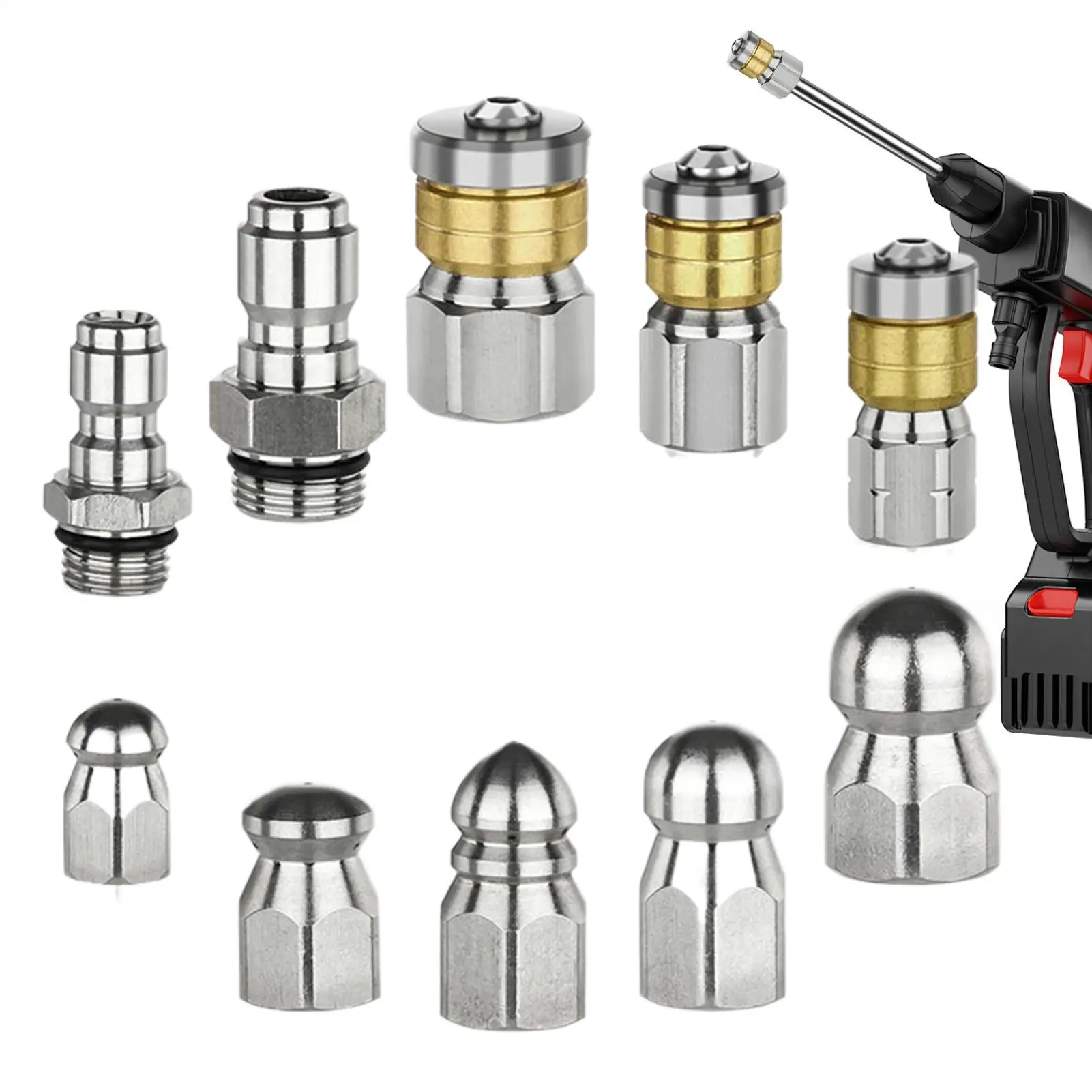 Sewer Jetter Nozzle with 1/4